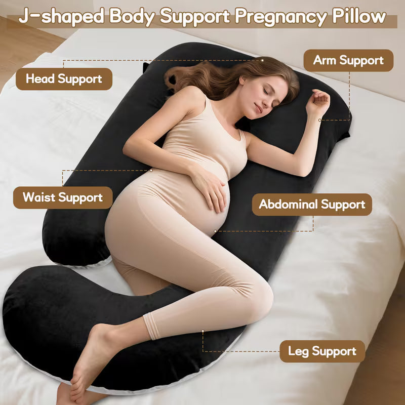 Full Body Pregnancy Pillow for Side Sleeping & Maternity Support