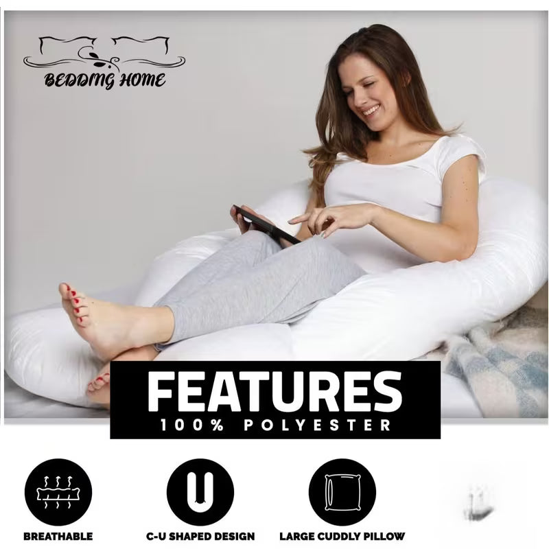 9ft U-Shaped Body Pillow | Full-Length Ergonomic Comfort - Pillow