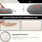 60-Inch J-Shaped Maternity Pillow – Premium Full Body Sleep Support - Pillow