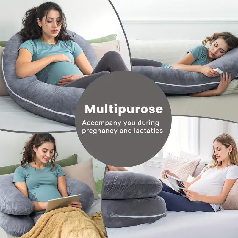 Full Body Pregnancy Pillow | C-Shaped Maternity Comfort - Pillow