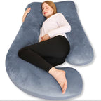 60-Inch J-Shaped Maternity Pillow – Premium Full Body Sleep Support - Pillow