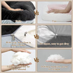 J Shaped Pregnancy Pillow | Crystal Velvet Side Support - Pillow