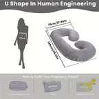 Full Body Pregnancy Pillow | C-Shaped Maternity Comfort - Pillow